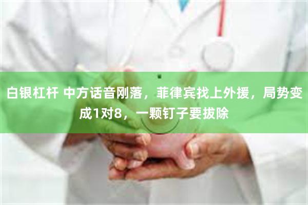 白银杠杆 中方话音刚落，菲律宾找上外援，局势变成1对8，一颗钉子要拔除