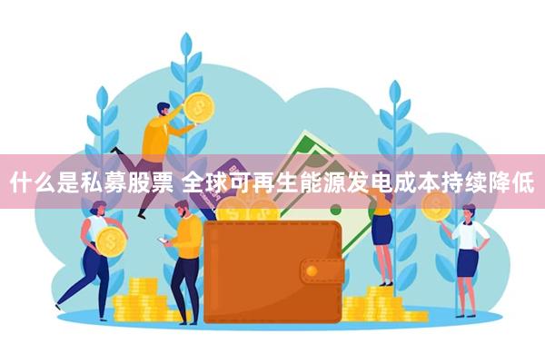 什么是私募股票 全球可再生能源发电成本持续降低